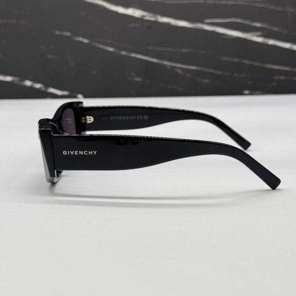 NEW GV40048F 01A GIVENCHY SHINY BLACK/GREY WOMEN GIVENCHY SUNGLASSES - Picture 6 of 8